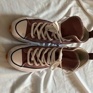 Brown High-Top Sneakers